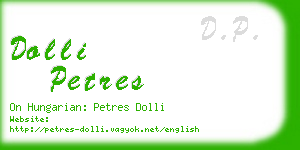 dolli petres business card